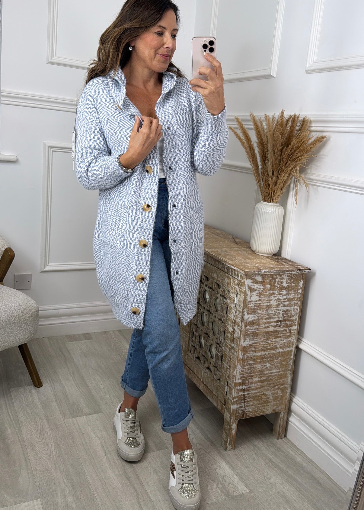 Harper Royal Blue Button Cardigan
