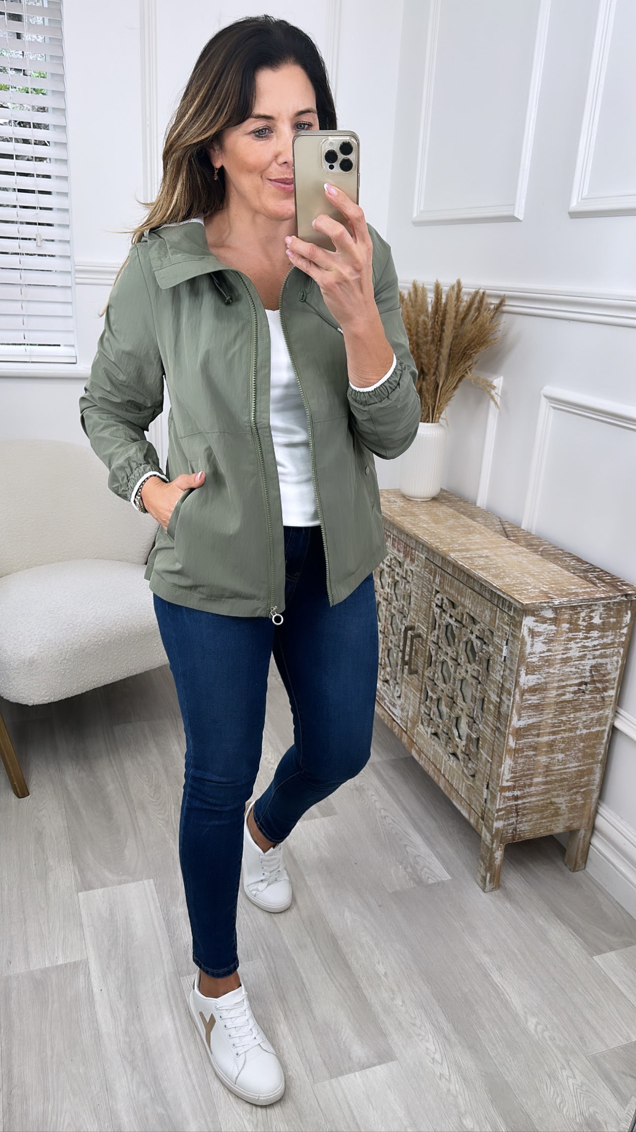 Tayla Khaki Rain Jacket