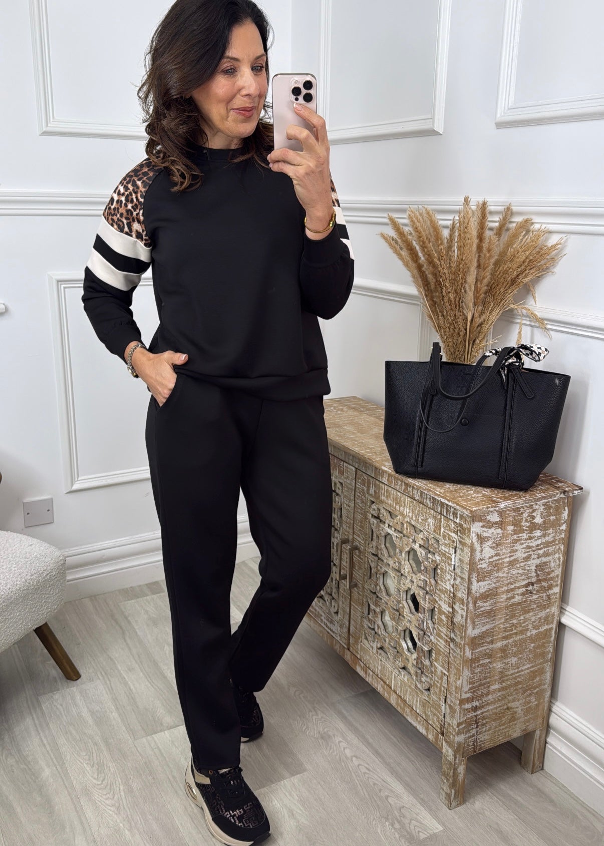Livia Black Leopard Inserts Set