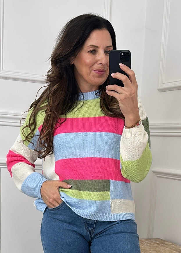 Teodora Multi Colour Stripe Jumper