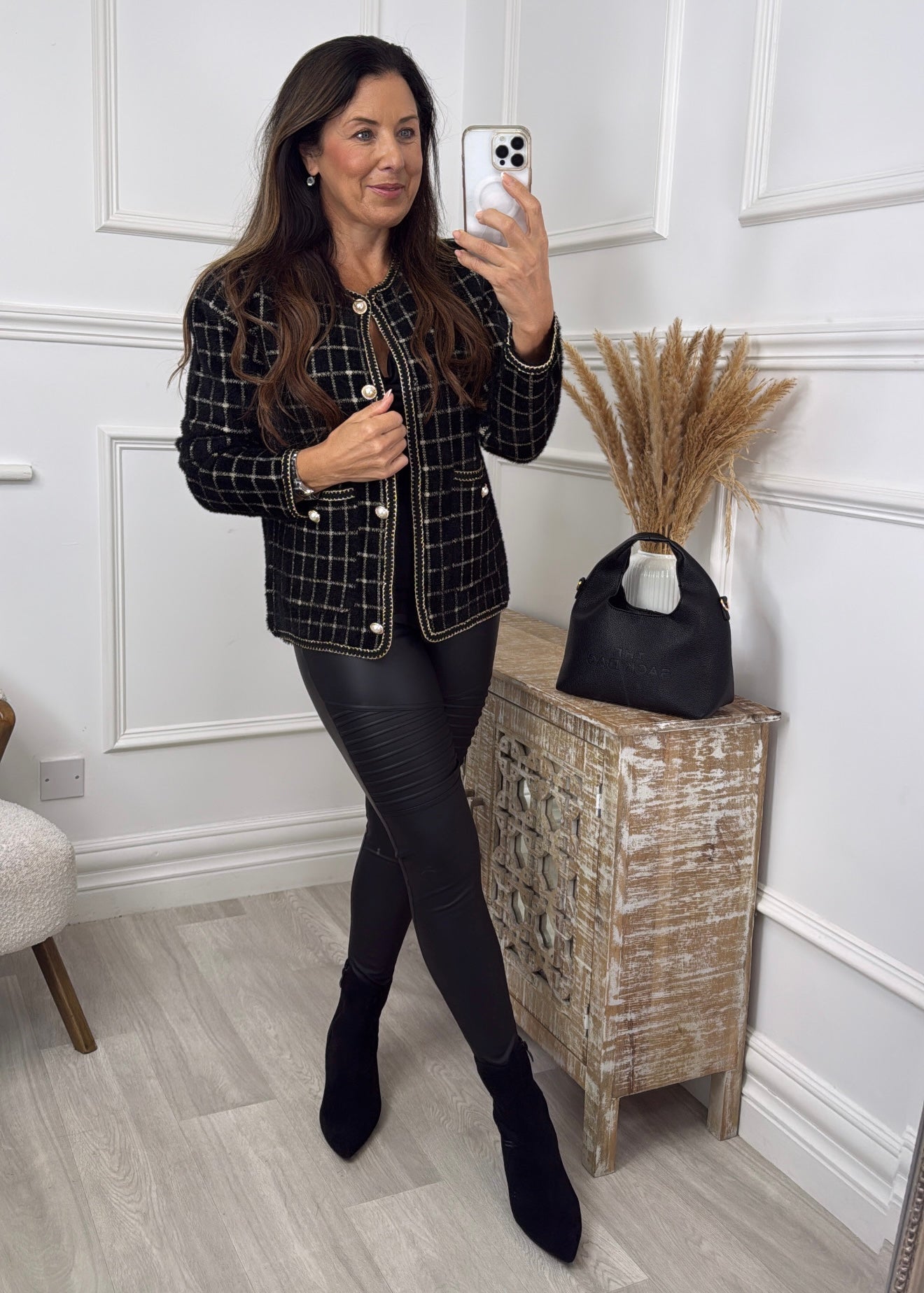 Nola Black Braid Cardigan