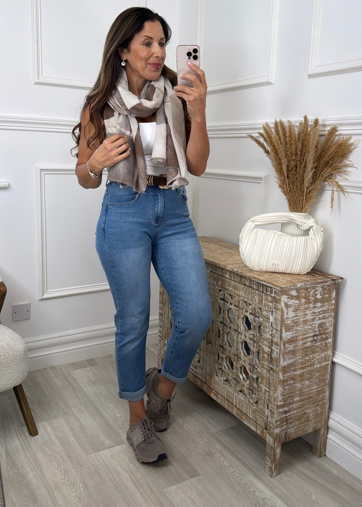 Valeria Beige Scarf