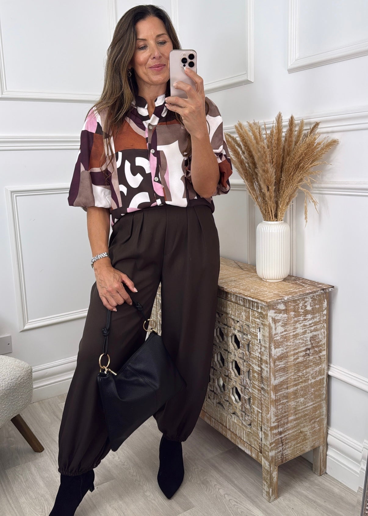 Adalyn Multicolour Button Balloon Shirt