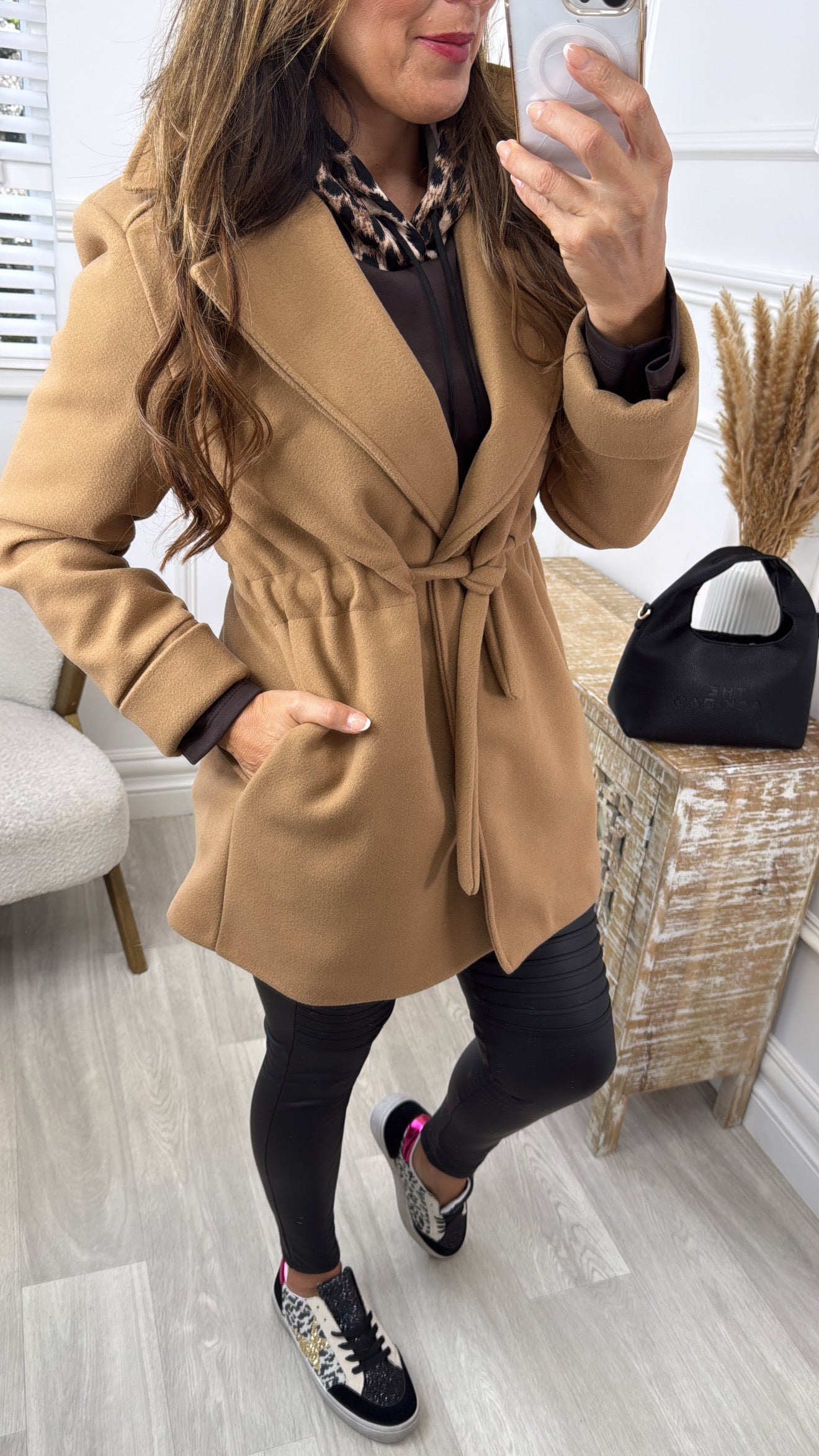 Rosie Camel Belted Jacket