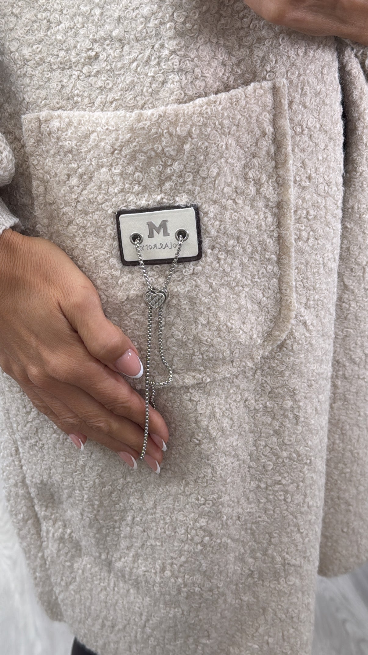 Ashley Beige Knit Sleeve Coatigan