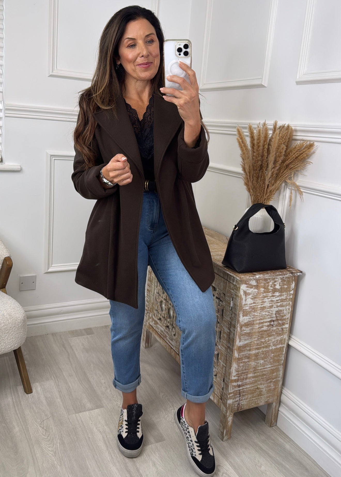 Rosie Brown Belted Jacket