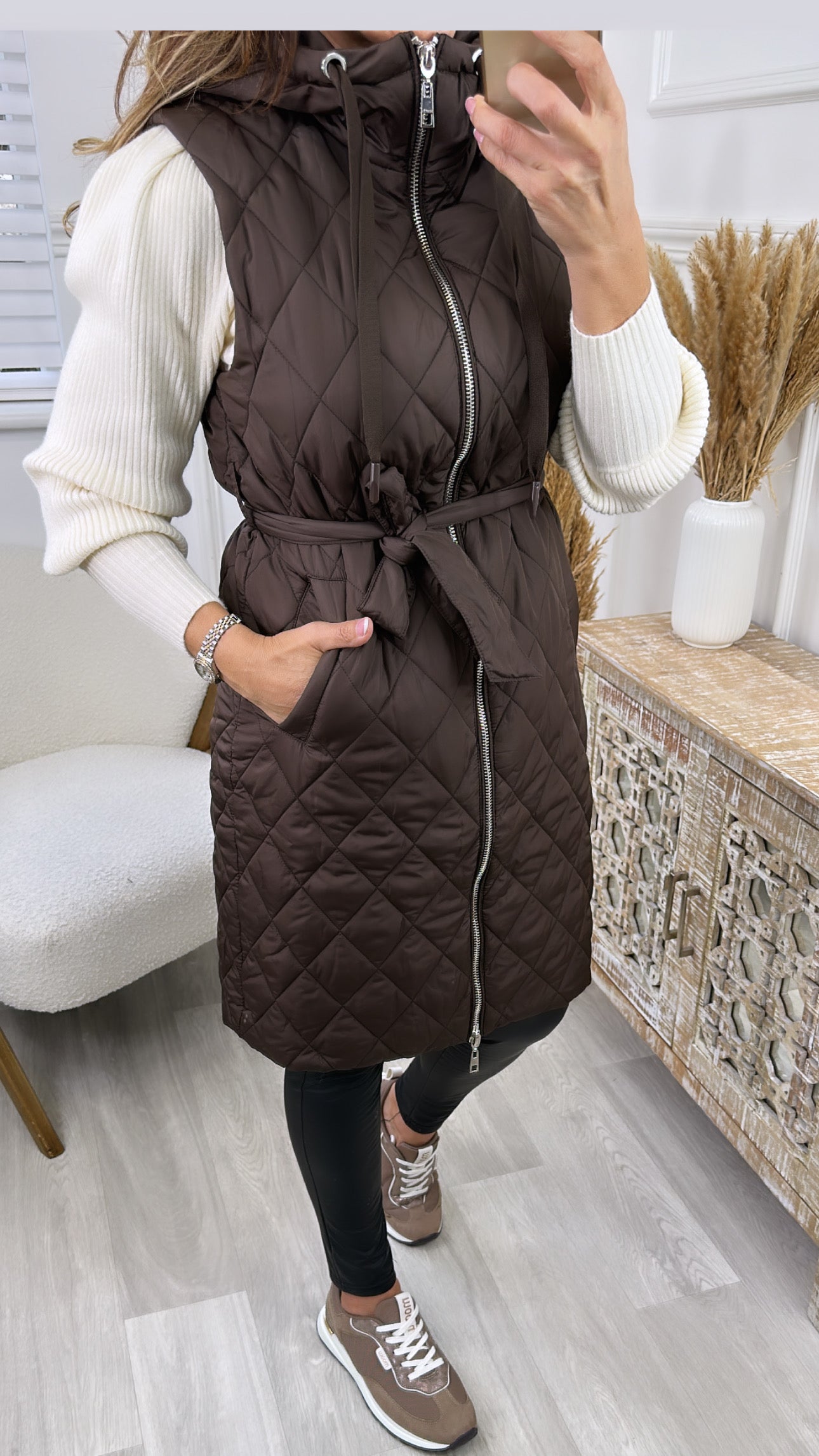 Ellen Brown Diamond Quilted Gilet