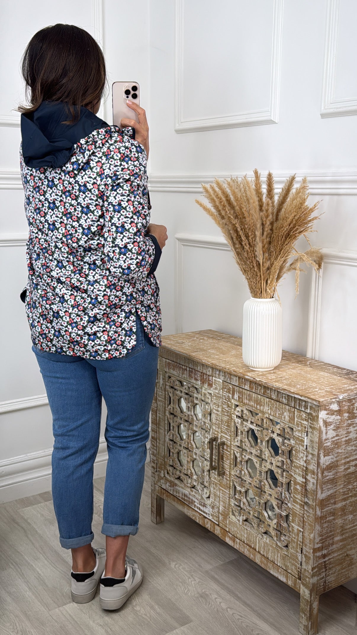 Dolores Navy Reversible Rain Jacket