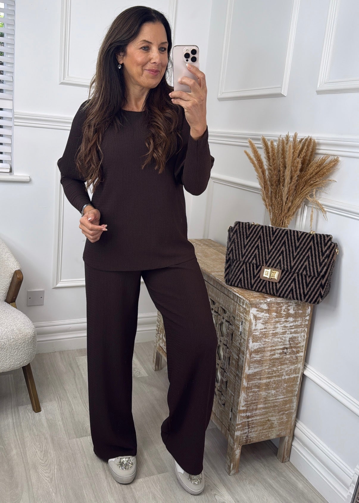 Esme Brown Long Cuff Two Piece Set
