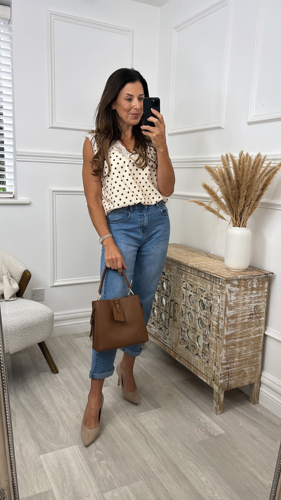 Beatrice Blue High Waist Mom Jeans