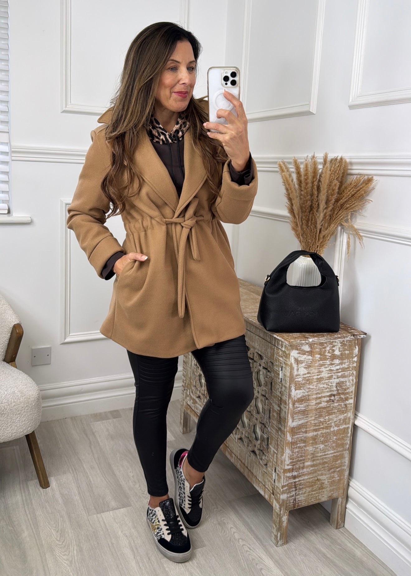 Rosie Camel Belted Jacket