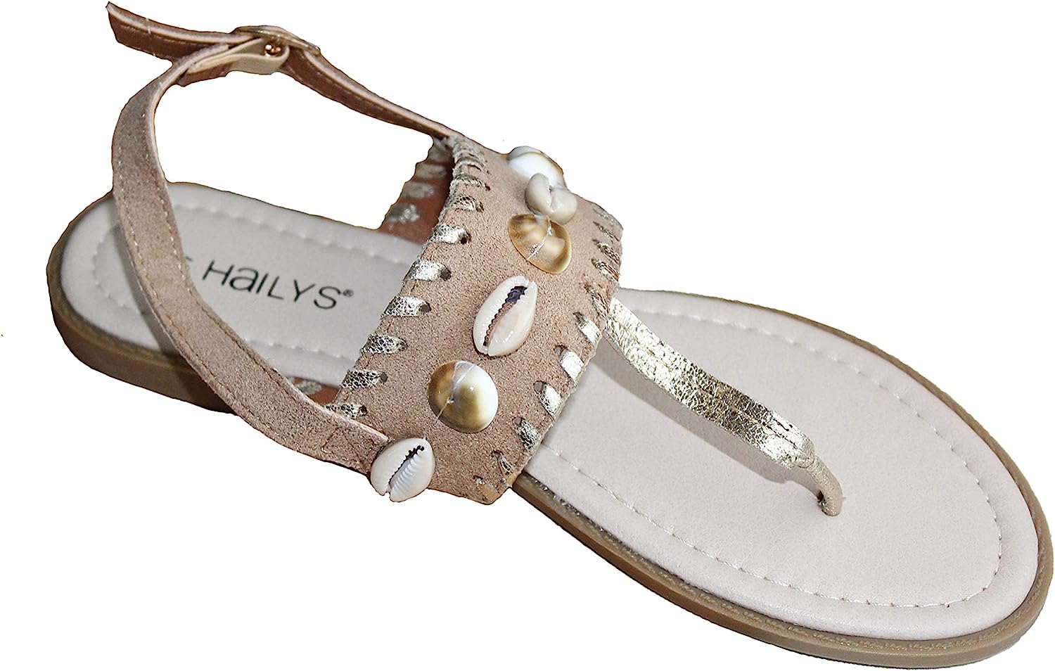 Shelly Beige Toe Post Flat Sandals