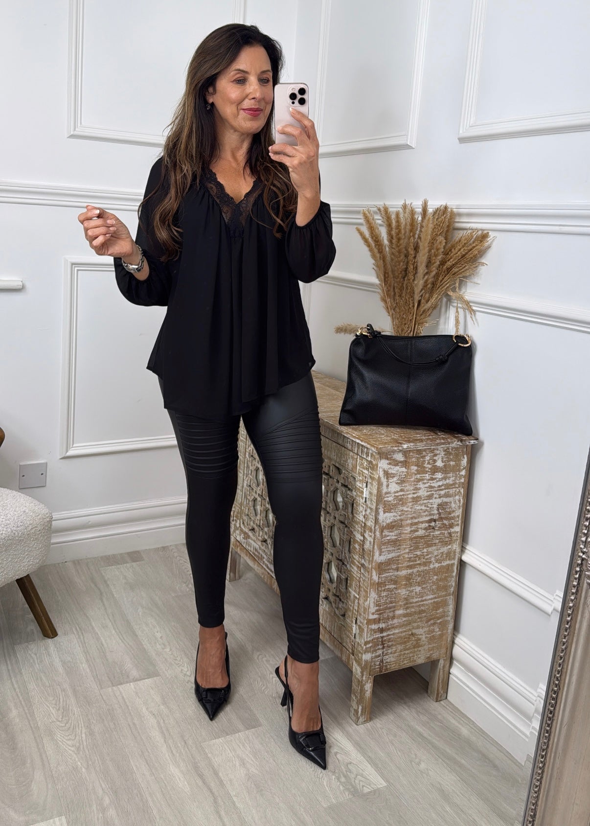 Martha Black V-Neck Top