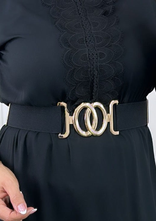 Olita Black Elastic Waist Belt