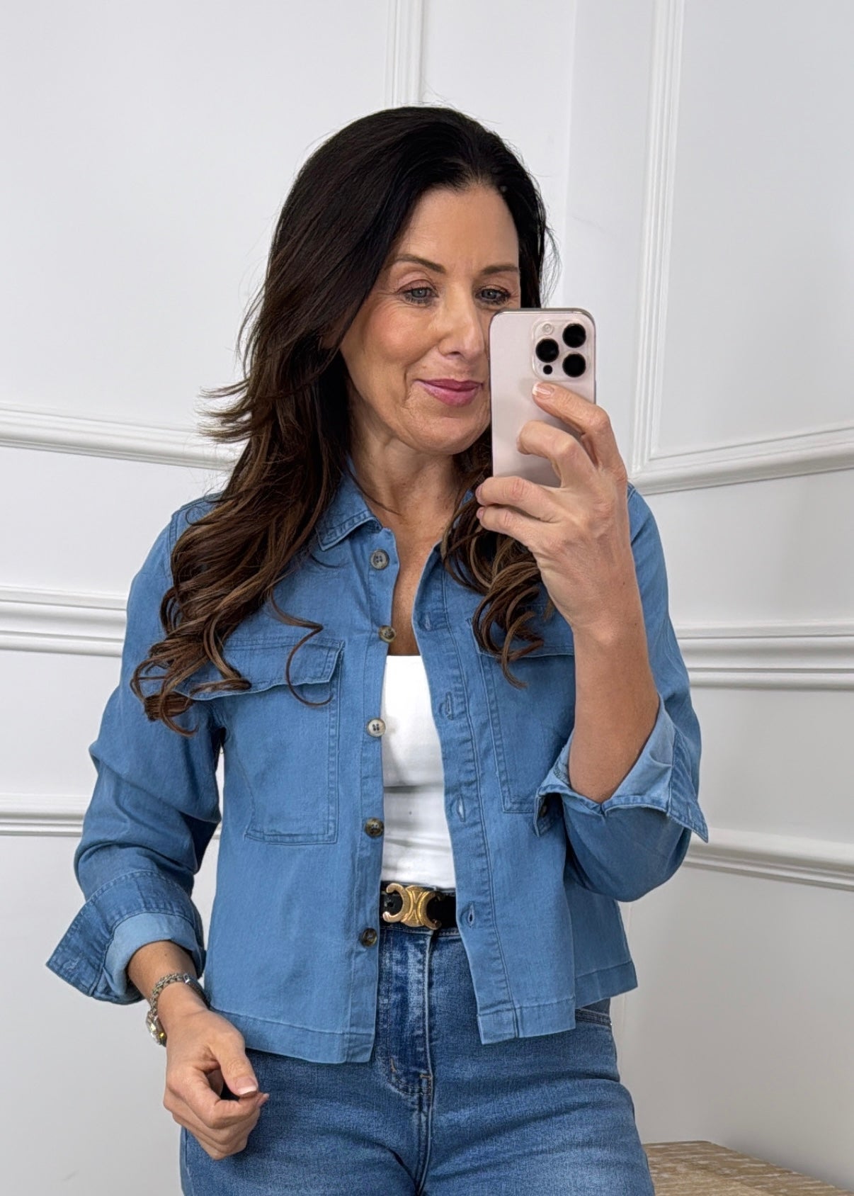 Lolita Blue Denim Cropped Shirt