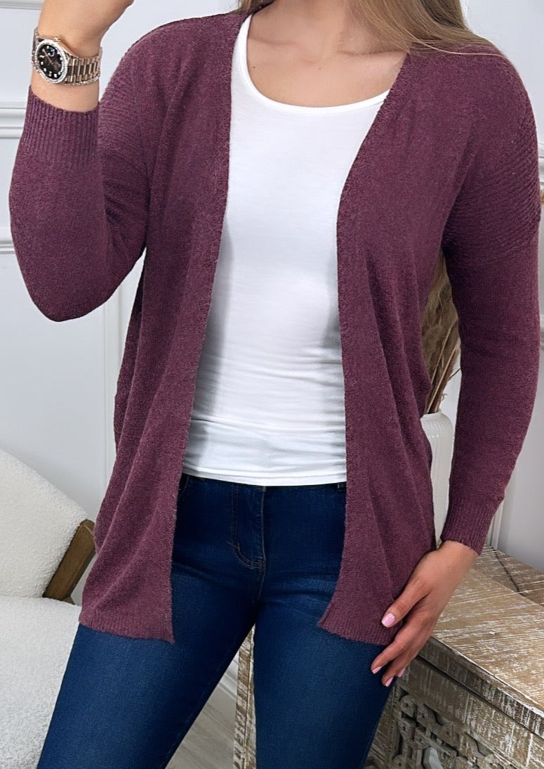 Tina Dry Rose Edge To Edge Cardigan