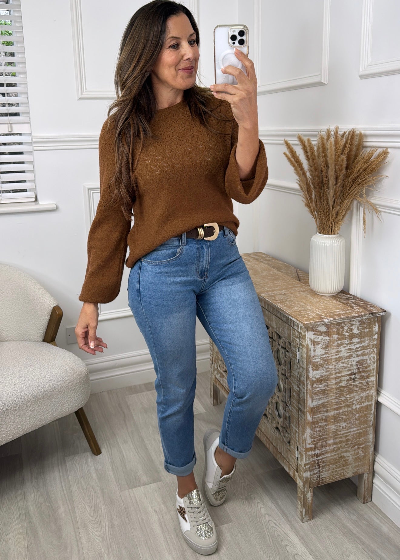 Lainey Brown Long Sleeved Jumper