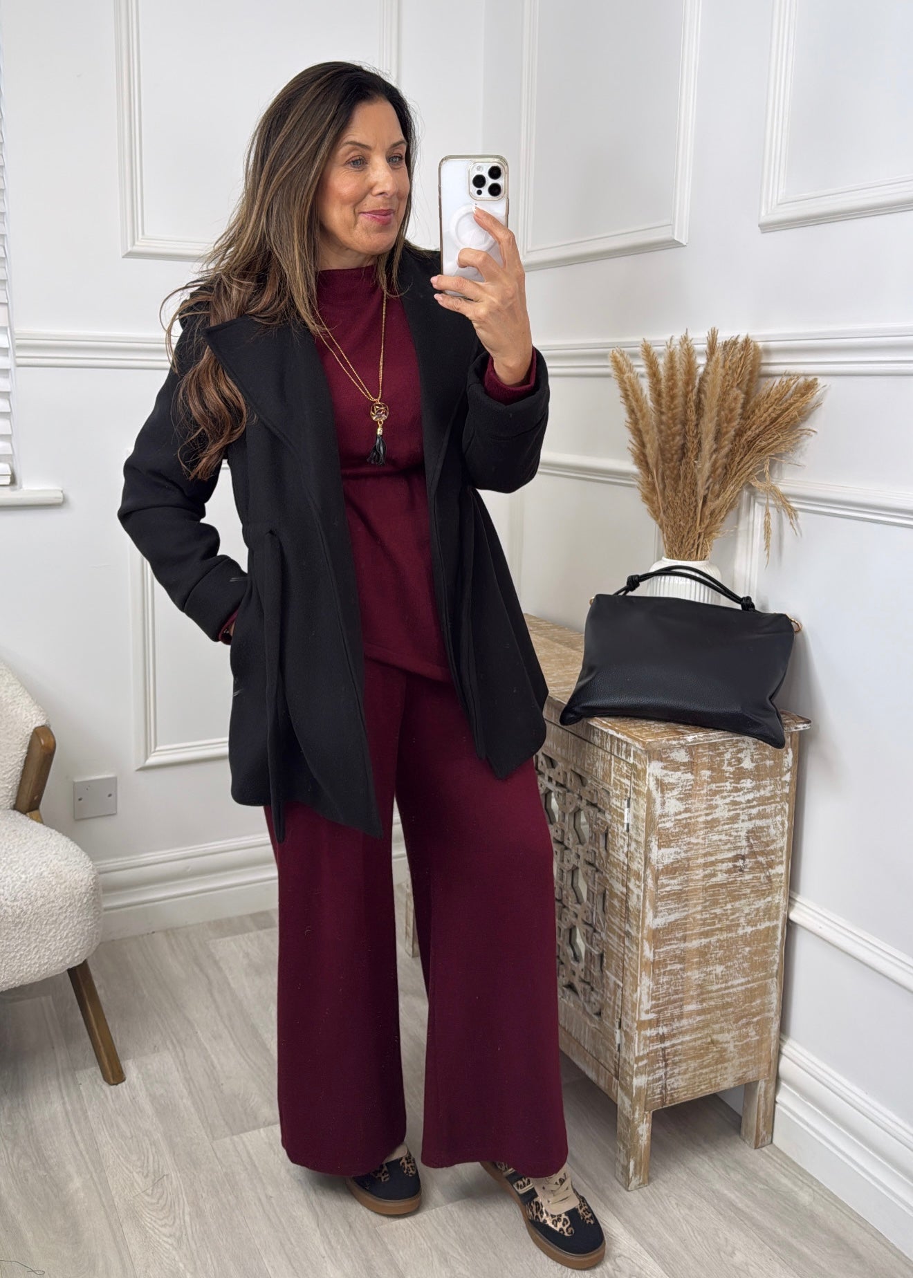 Rosie Black Belted Jacket