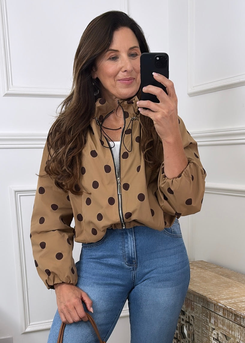 Sheridan Brown Polka Dot Jacket