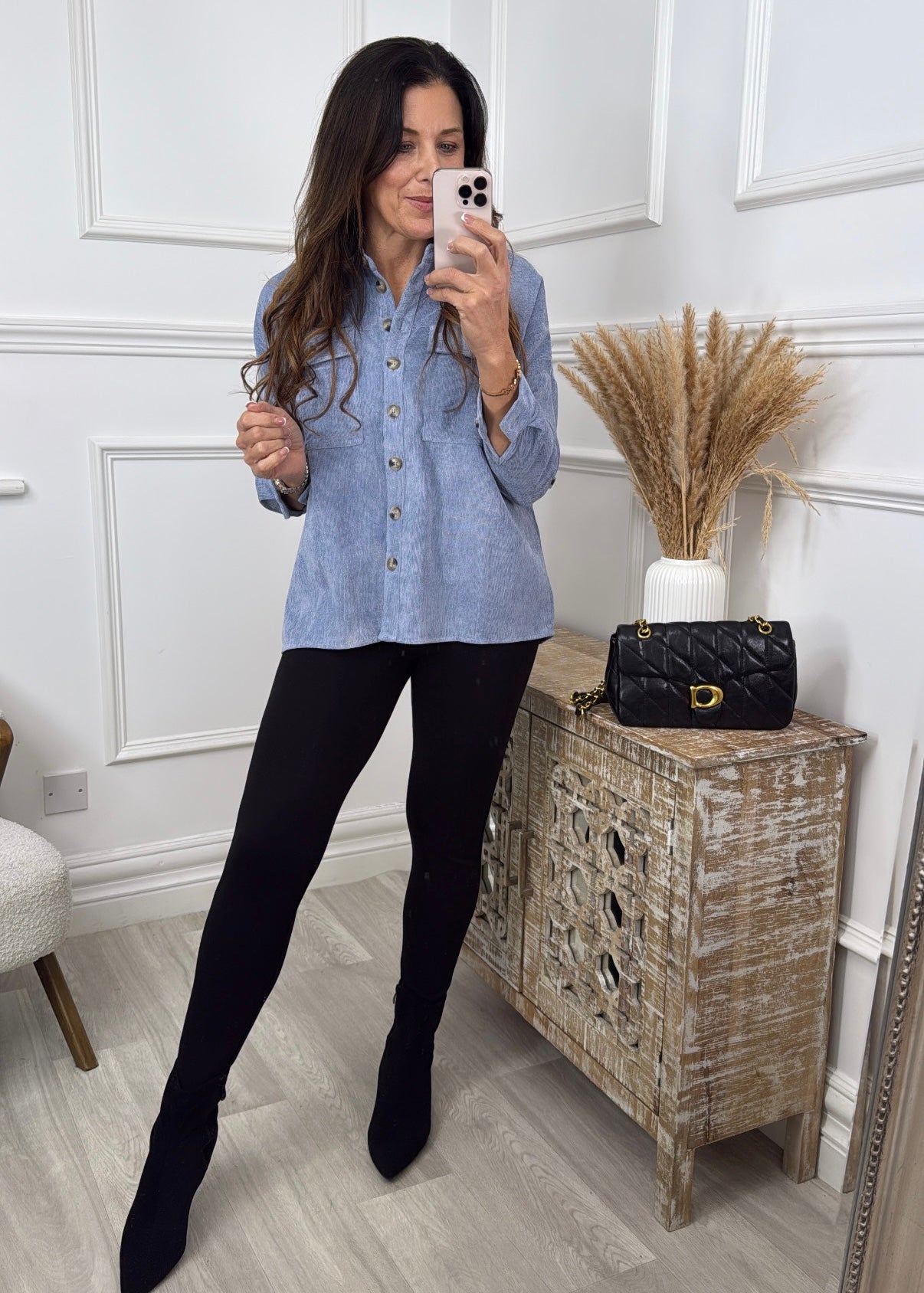 Ronja Blue Pocket Shirt