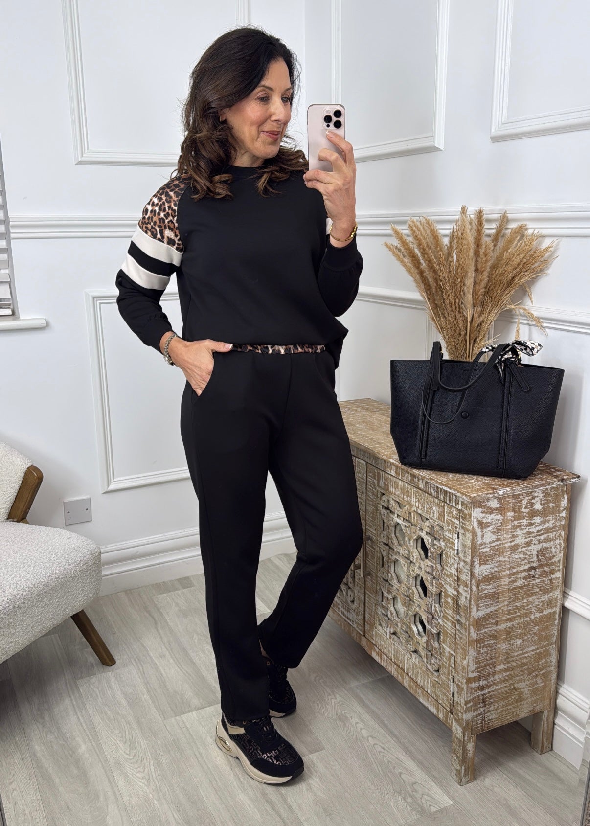 Livia Black Leopard Inserts Set