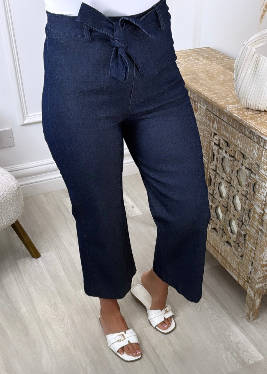 Sheelagh Navy Wide Leg Trousers