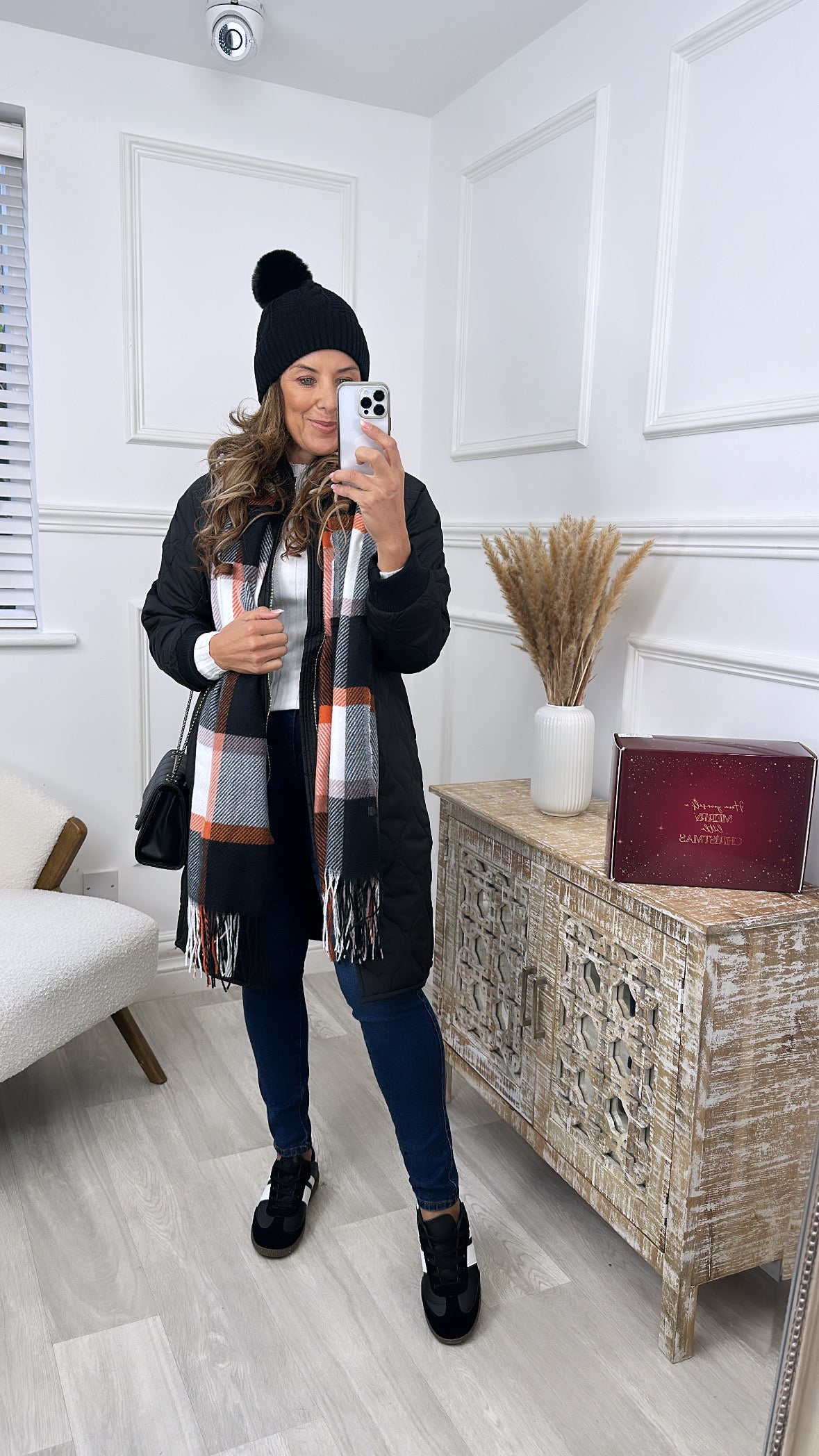 Milla Black Bomber Coat