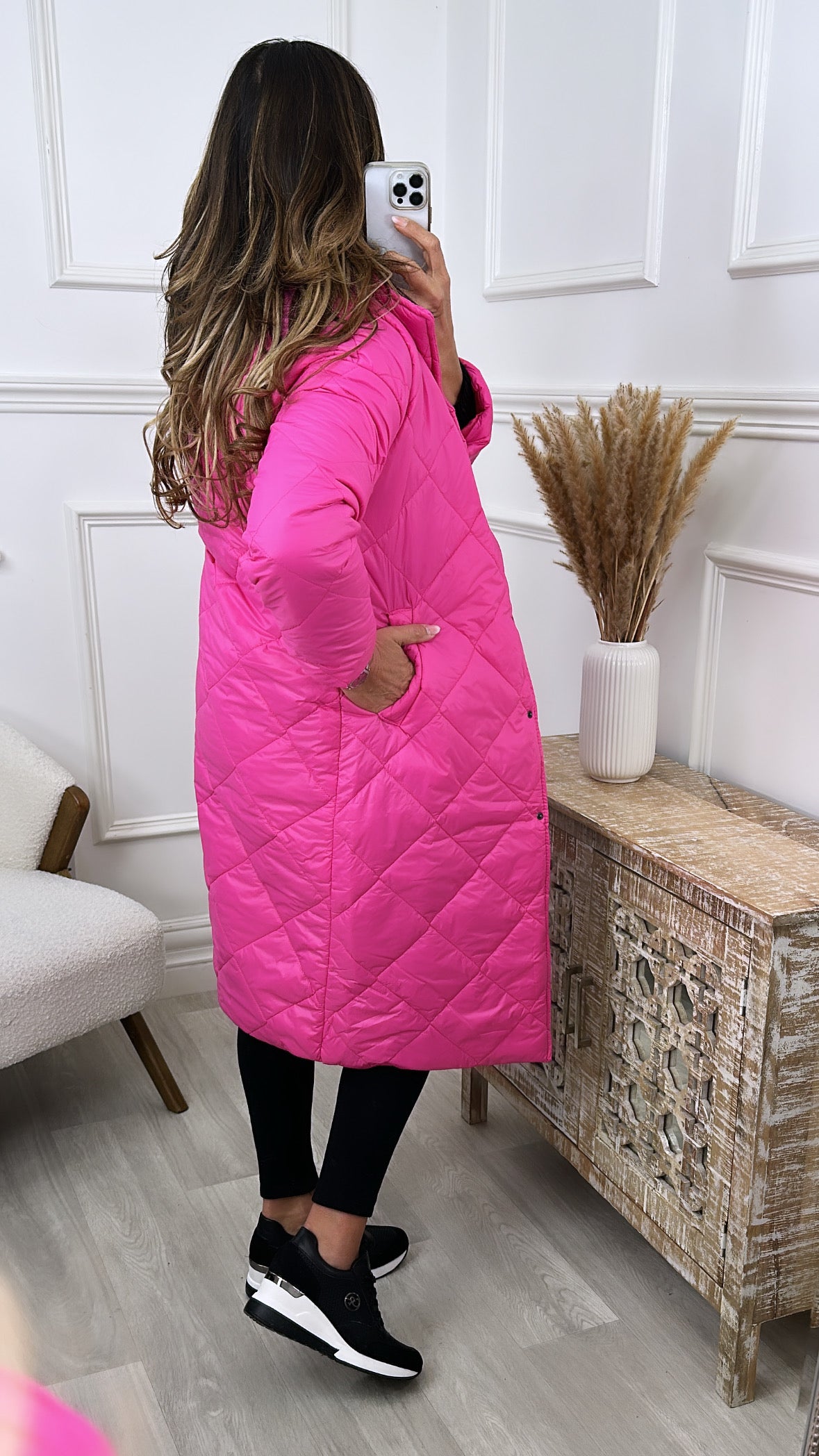 Nila Pink Quilted Jacket