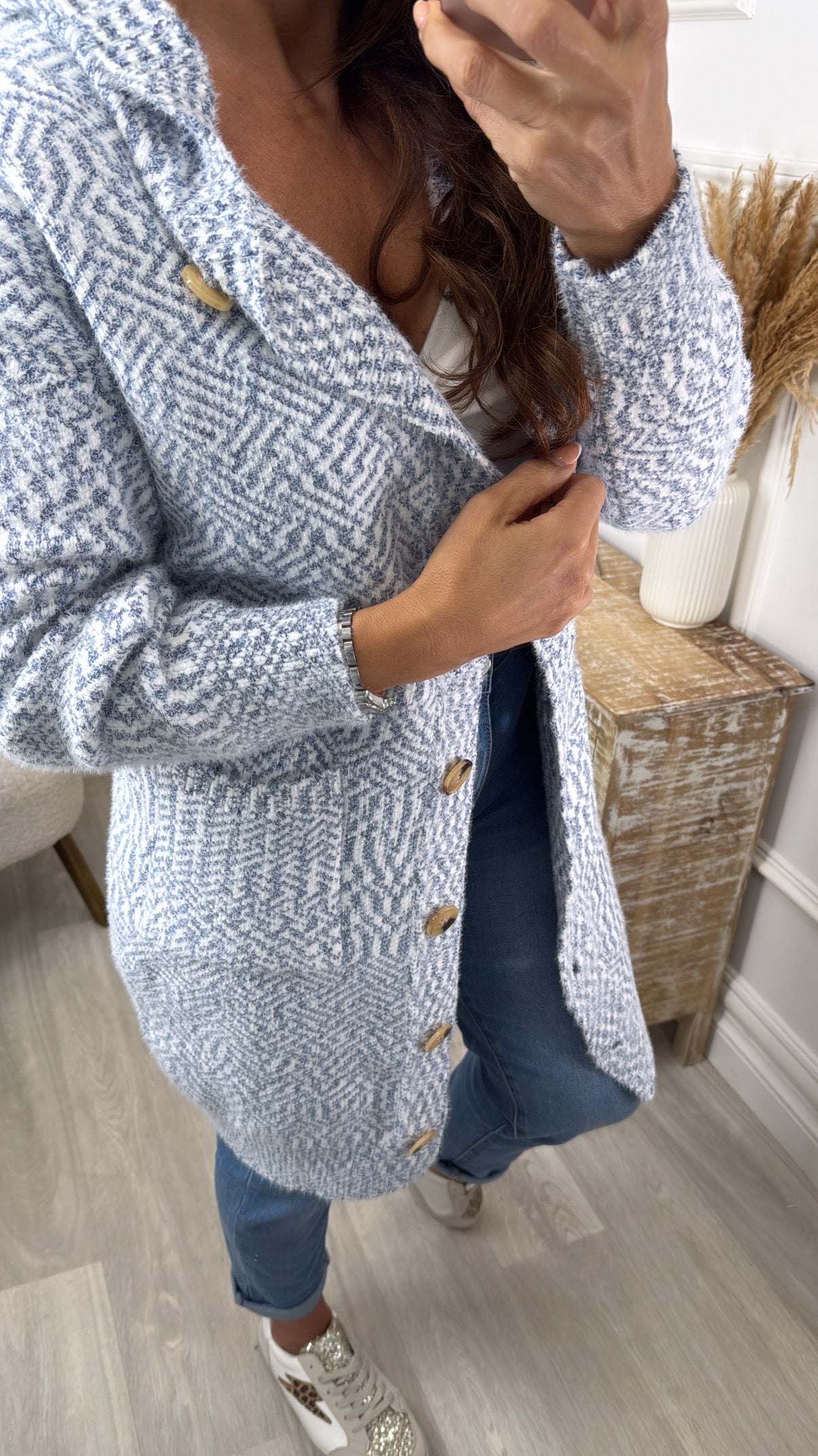 Harper Royal Blue Button Cardigan