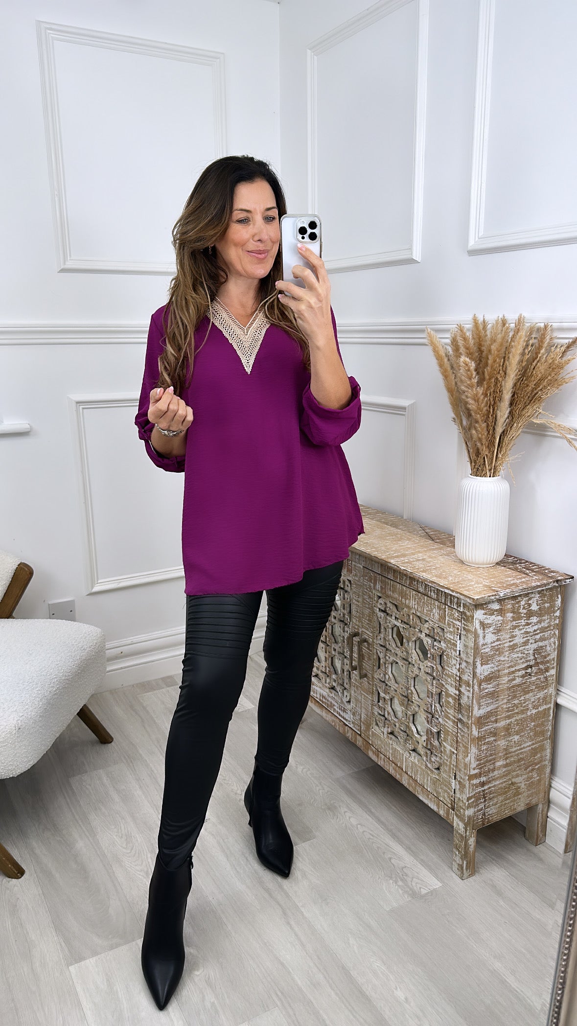 Sarah-Jane Berry Lace Detail Blouse