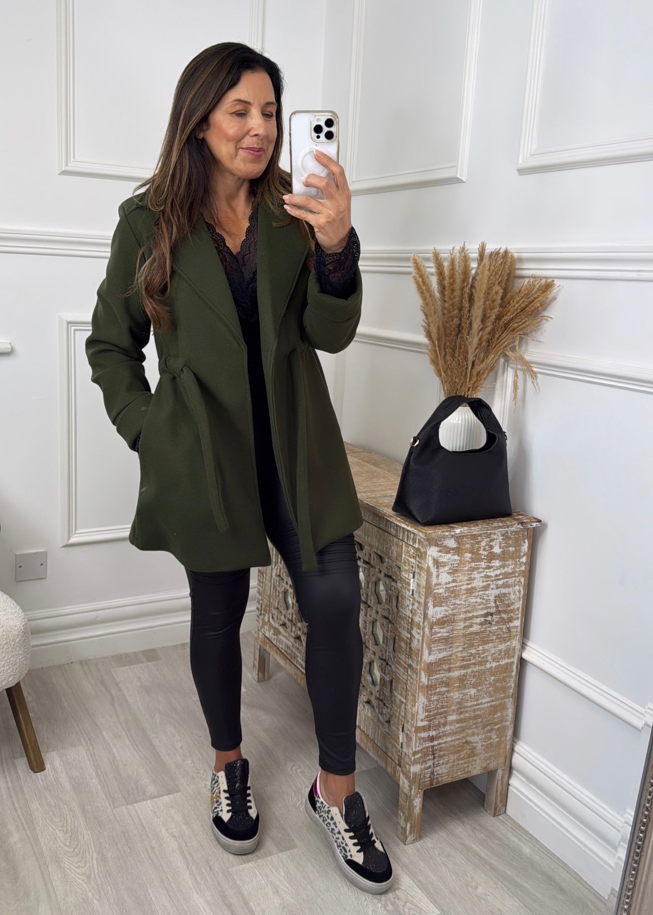 Rosie Khaki Belted Jacket