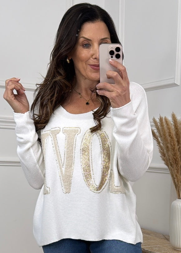 Jill White LOVE Top