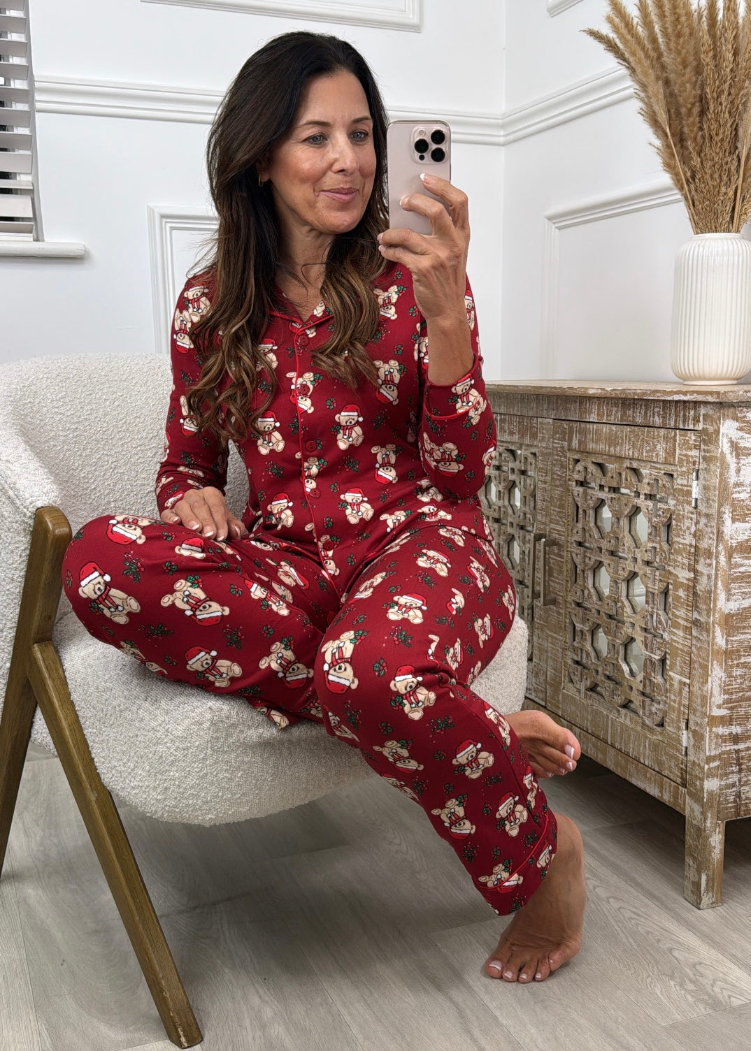 Mary Red Christmas Bear Pajama