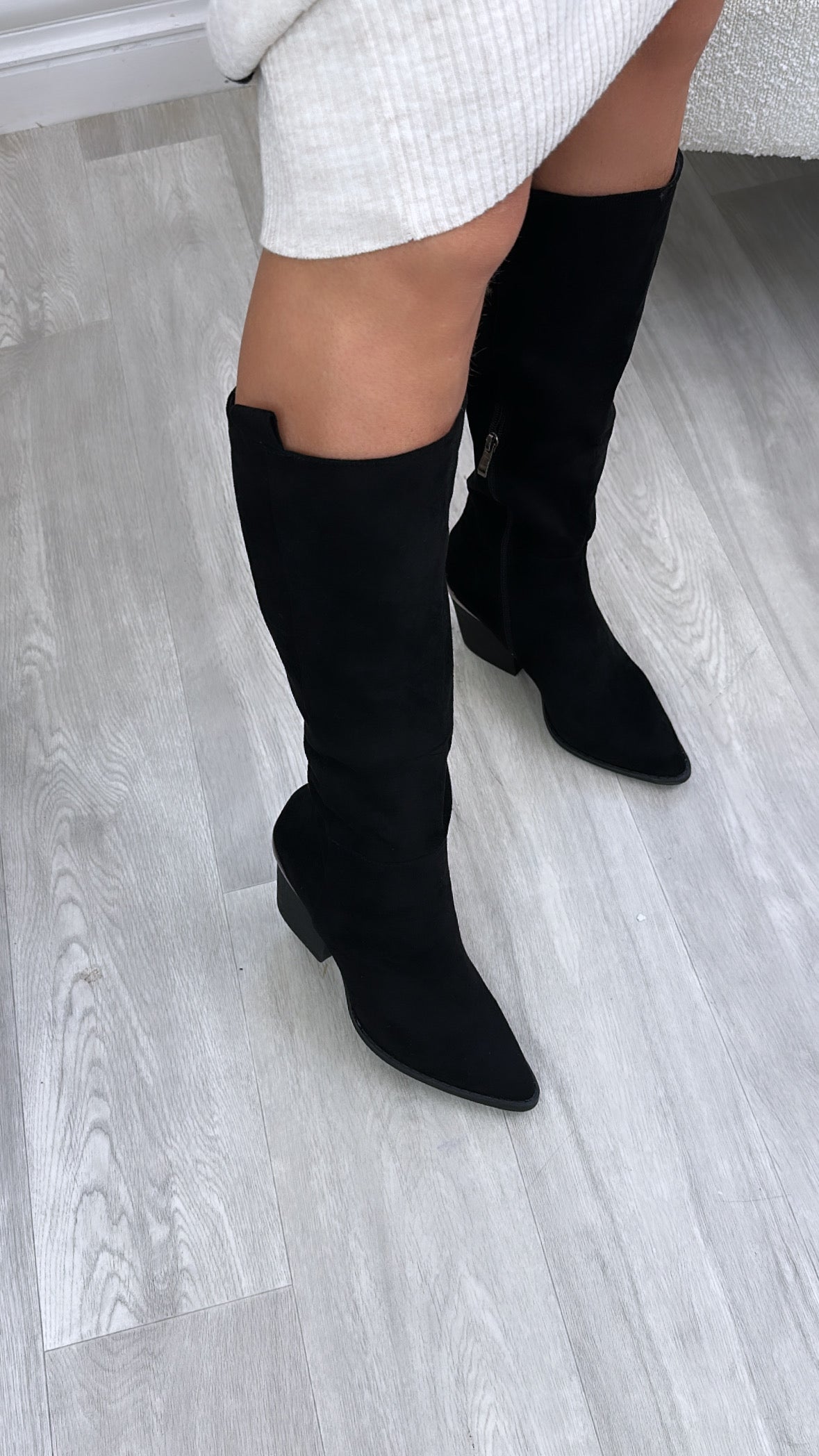 Marion Black Knee High Boots