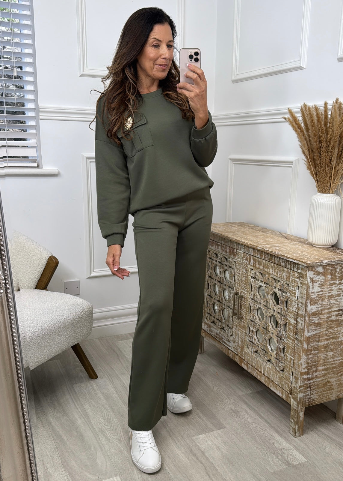 Drew Khaki Pocket Detail Set