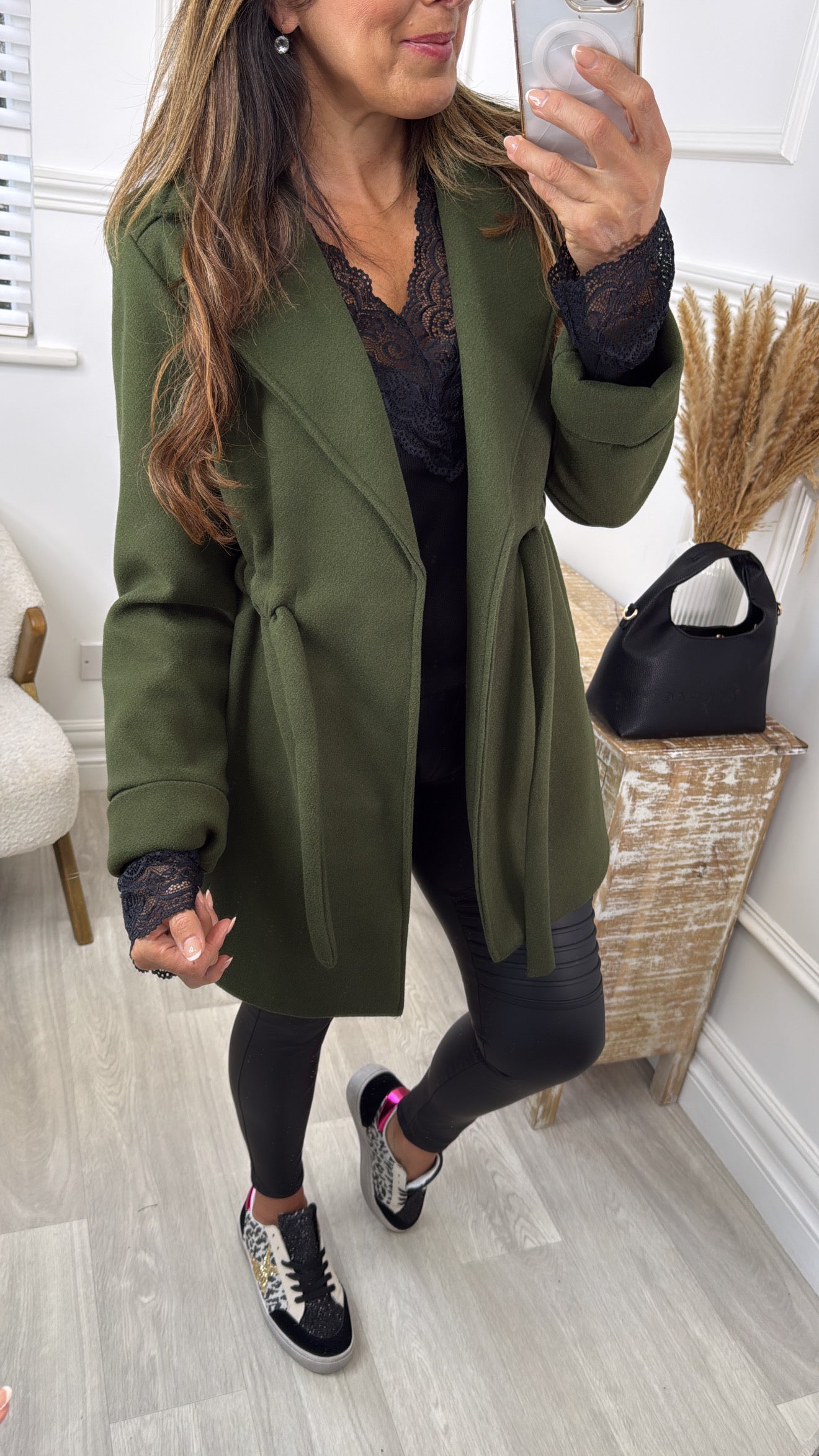 Rosie Khaki Belted Jacket