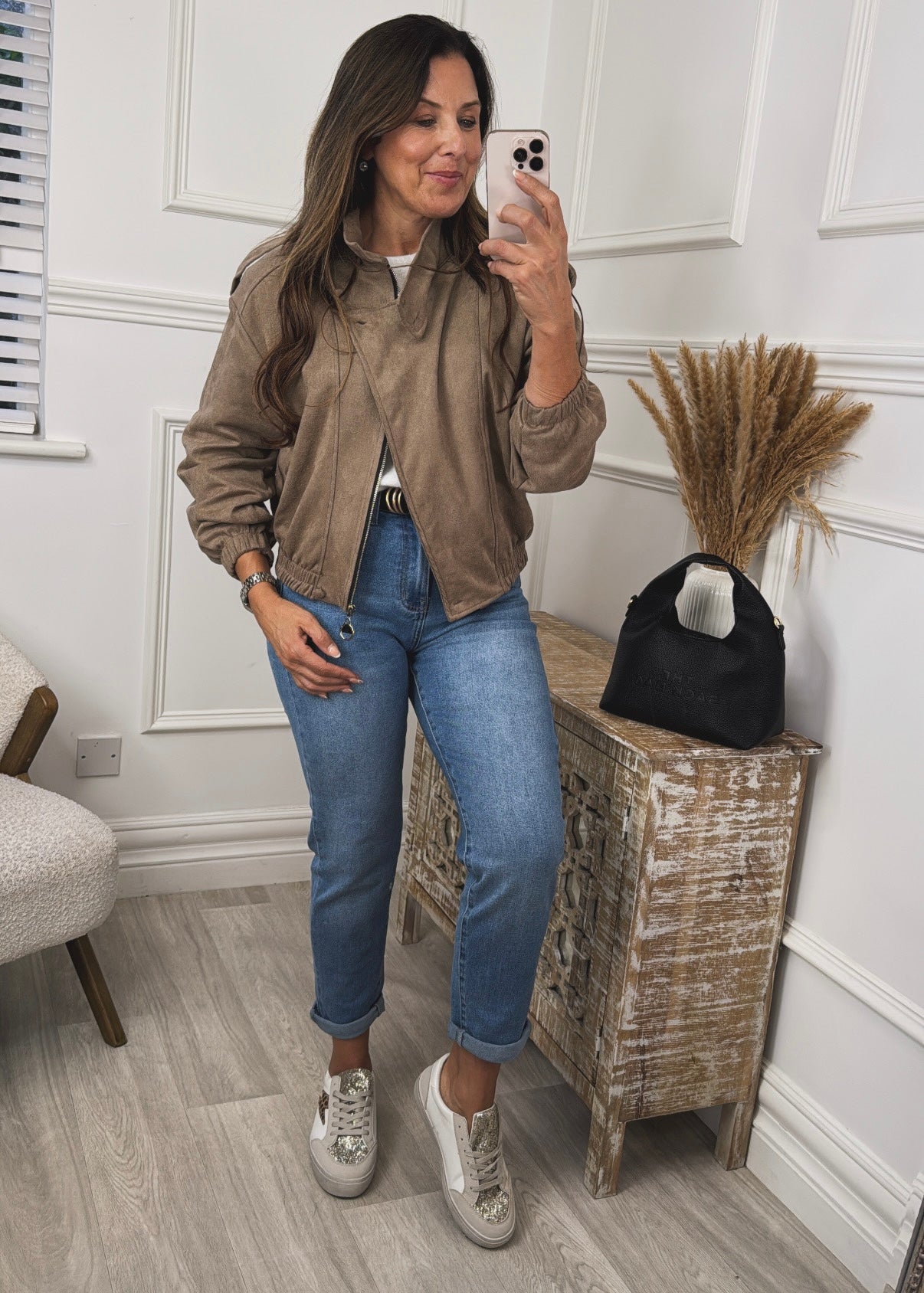 Kerry Beige Zip Jacket
