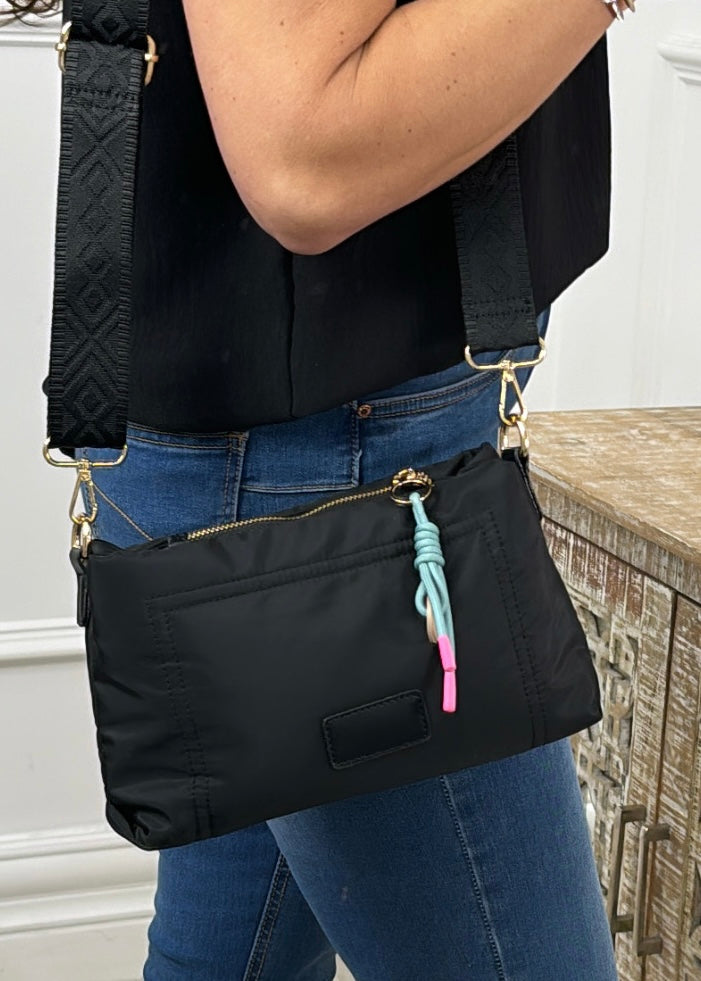Muriel Black Nylon Crossbag Bag