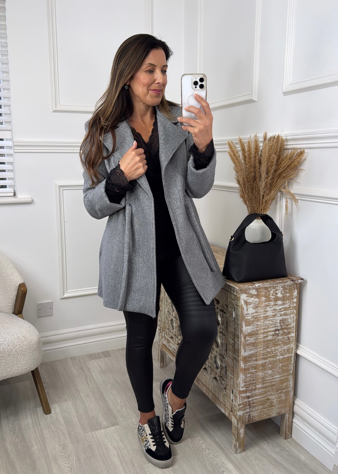 Rosie Grey Belted Jacket