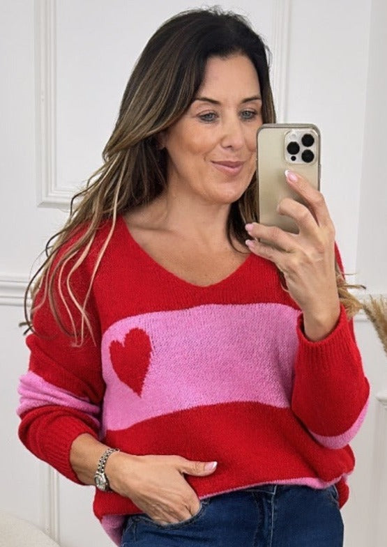 Marsali Red Heart Jumper