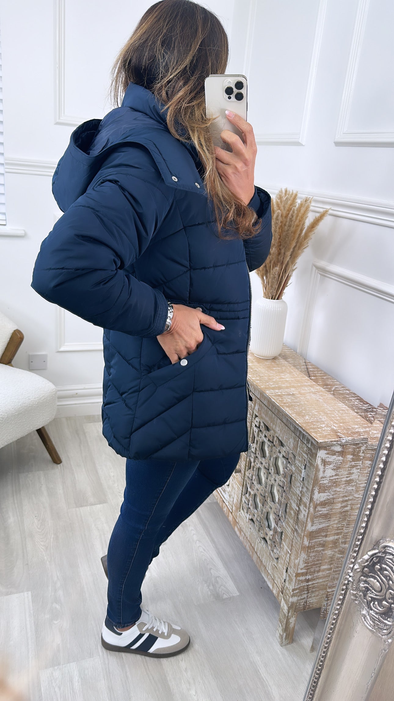 Aika Navy Padded Jacket