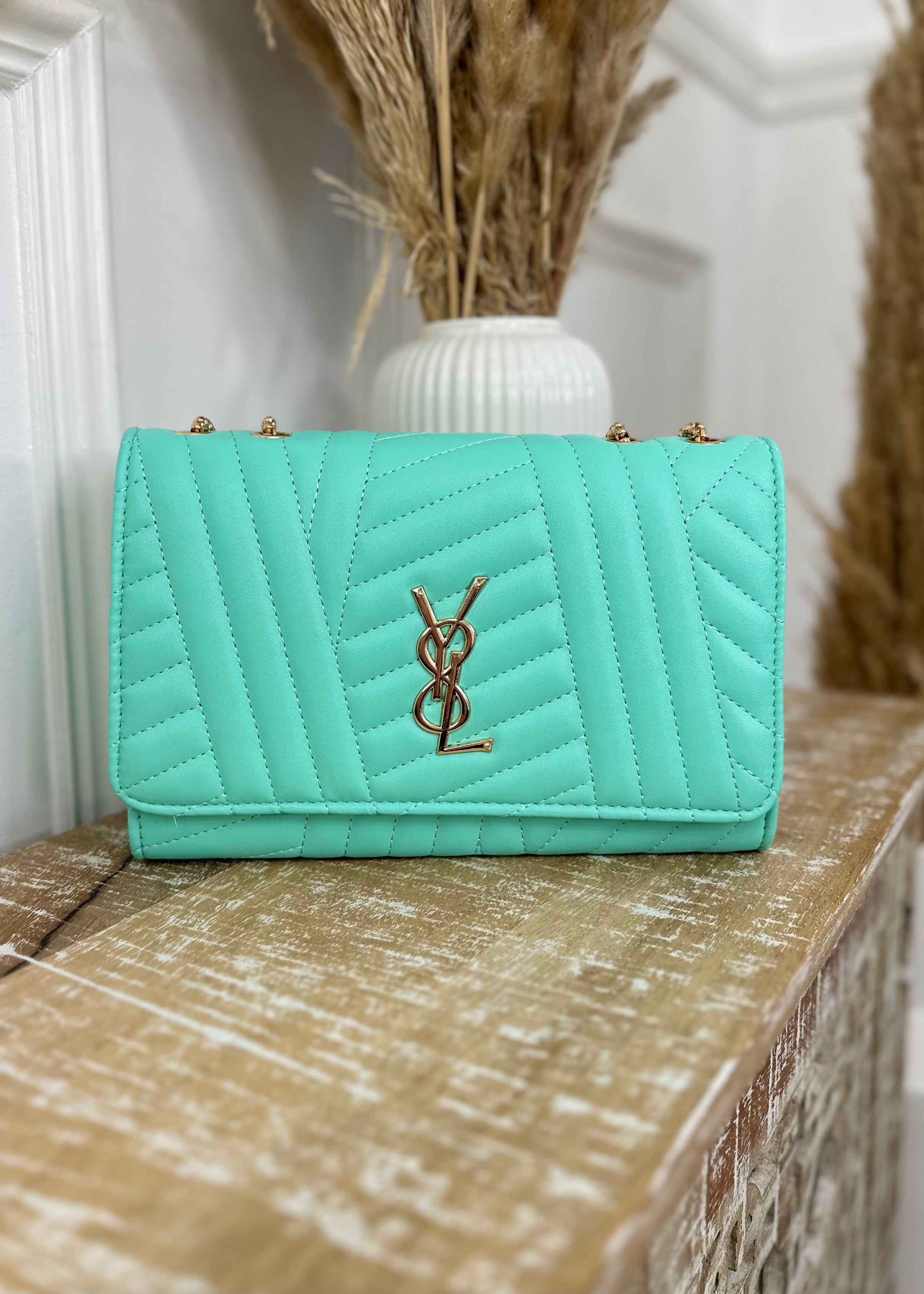Sia Mint Quilted Bag