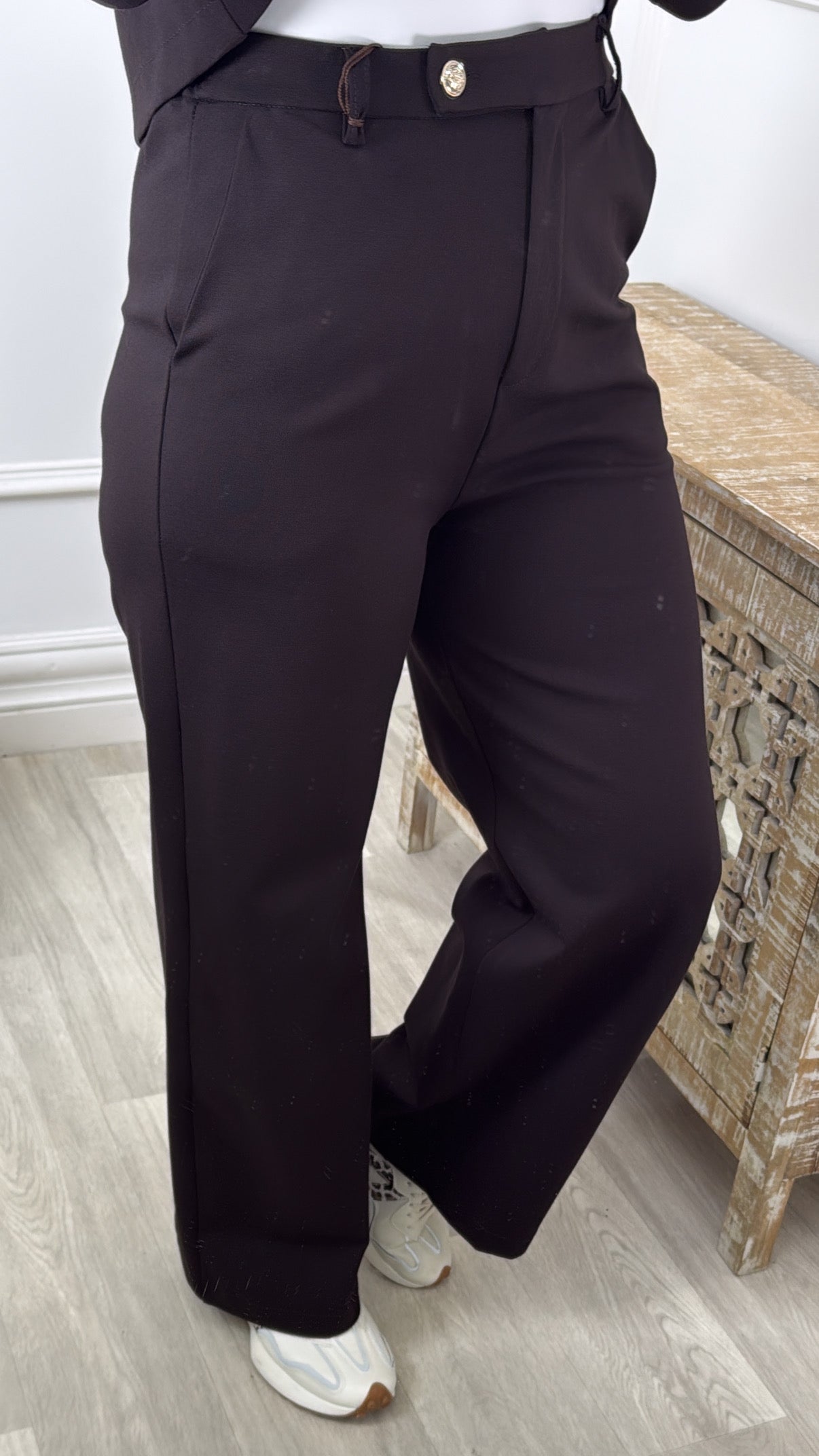 Penny Brown Wide Leg Pants