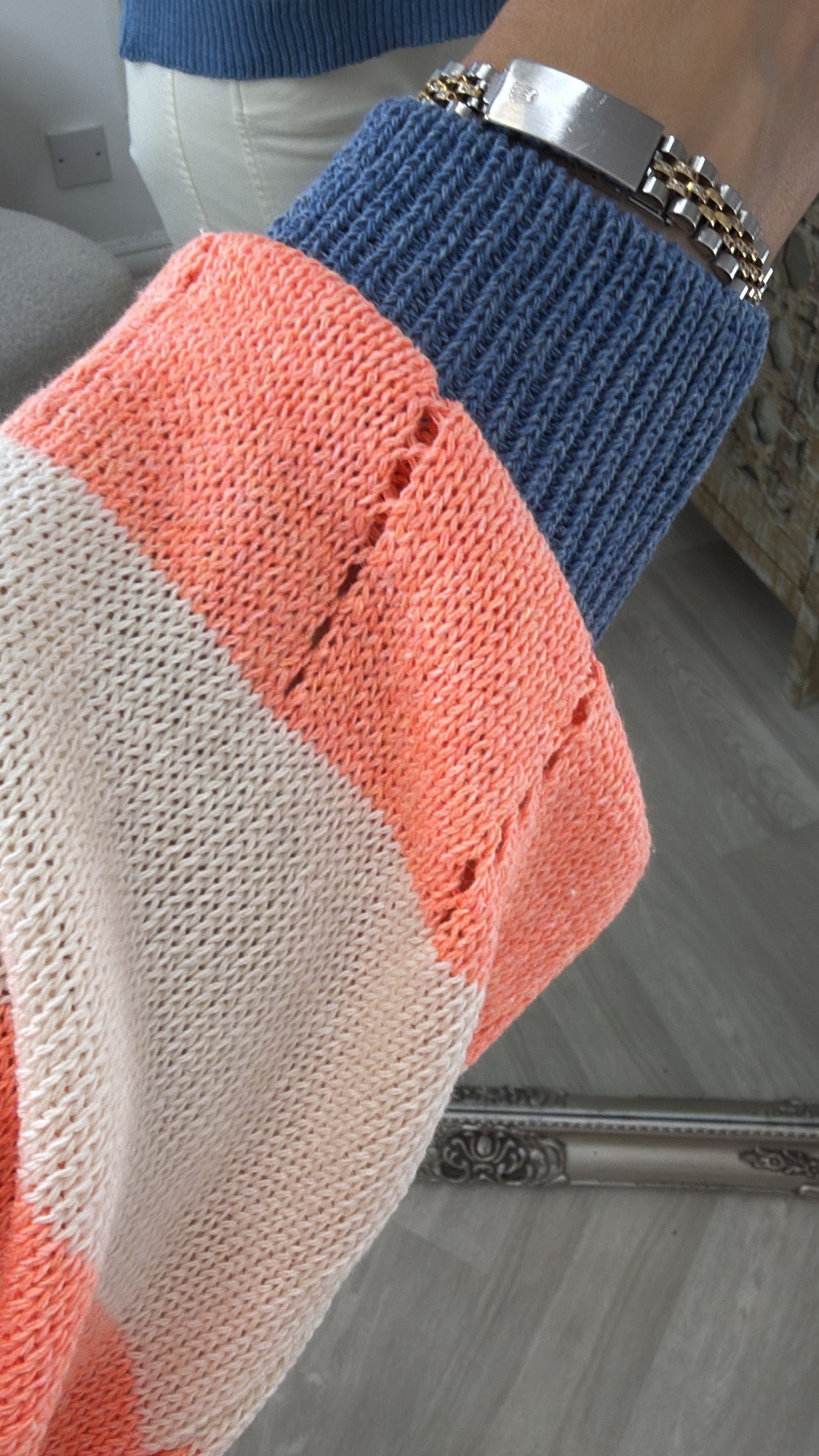 Ines Peach Wide Sleeve Jumper