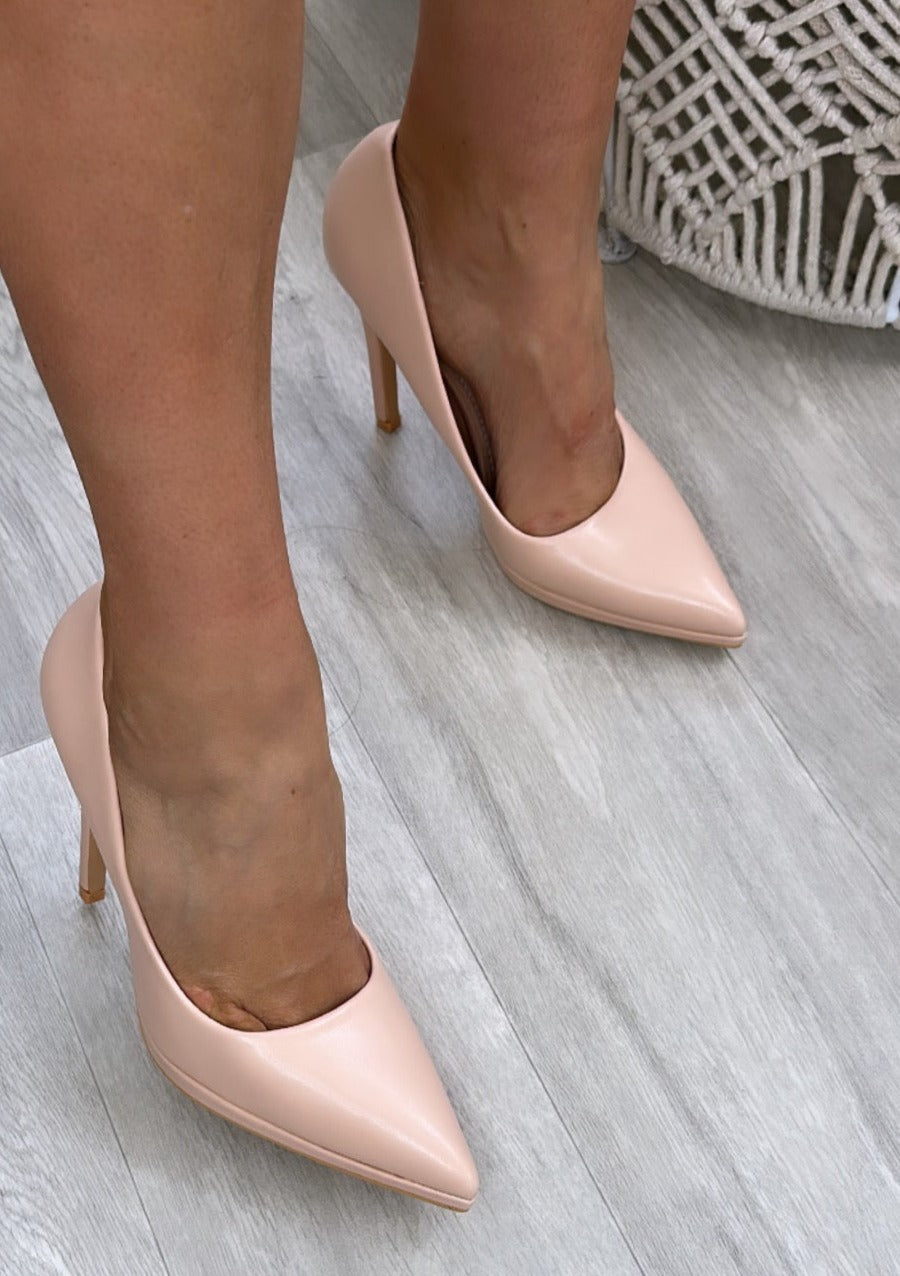 Marleen Beige Stiletto Court Shoes