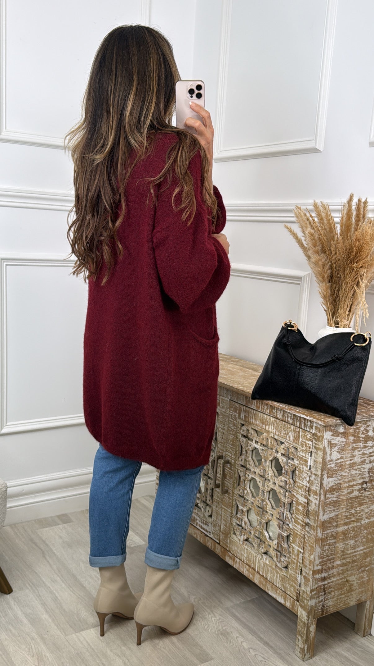 Payton Wine Pocket Cardigan