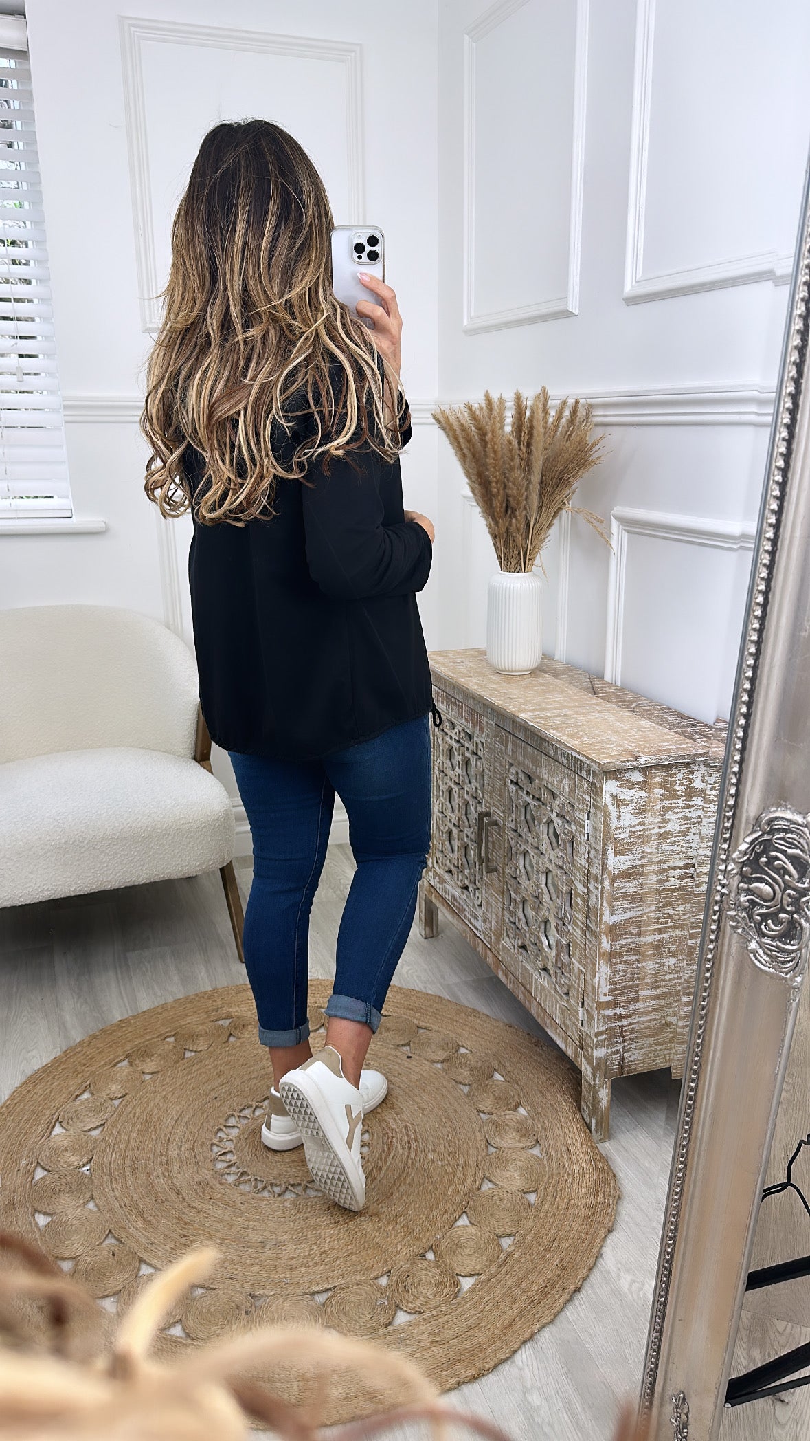Carly Black Cotton Cover Up