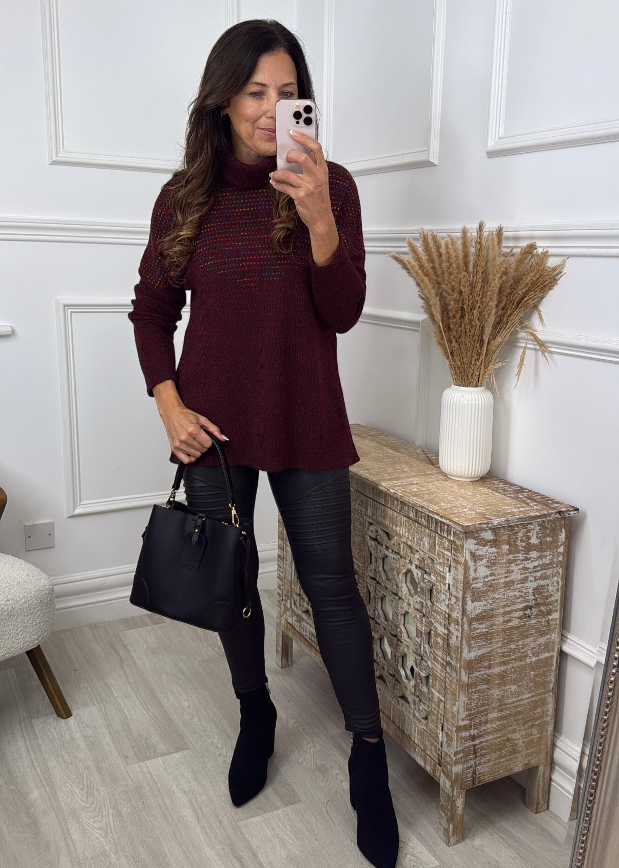 Orla Wine Turtleneck Tunic