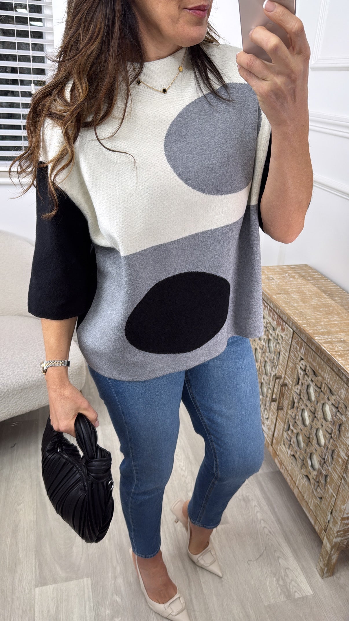 Sierra Grey Multi Colour Jumper