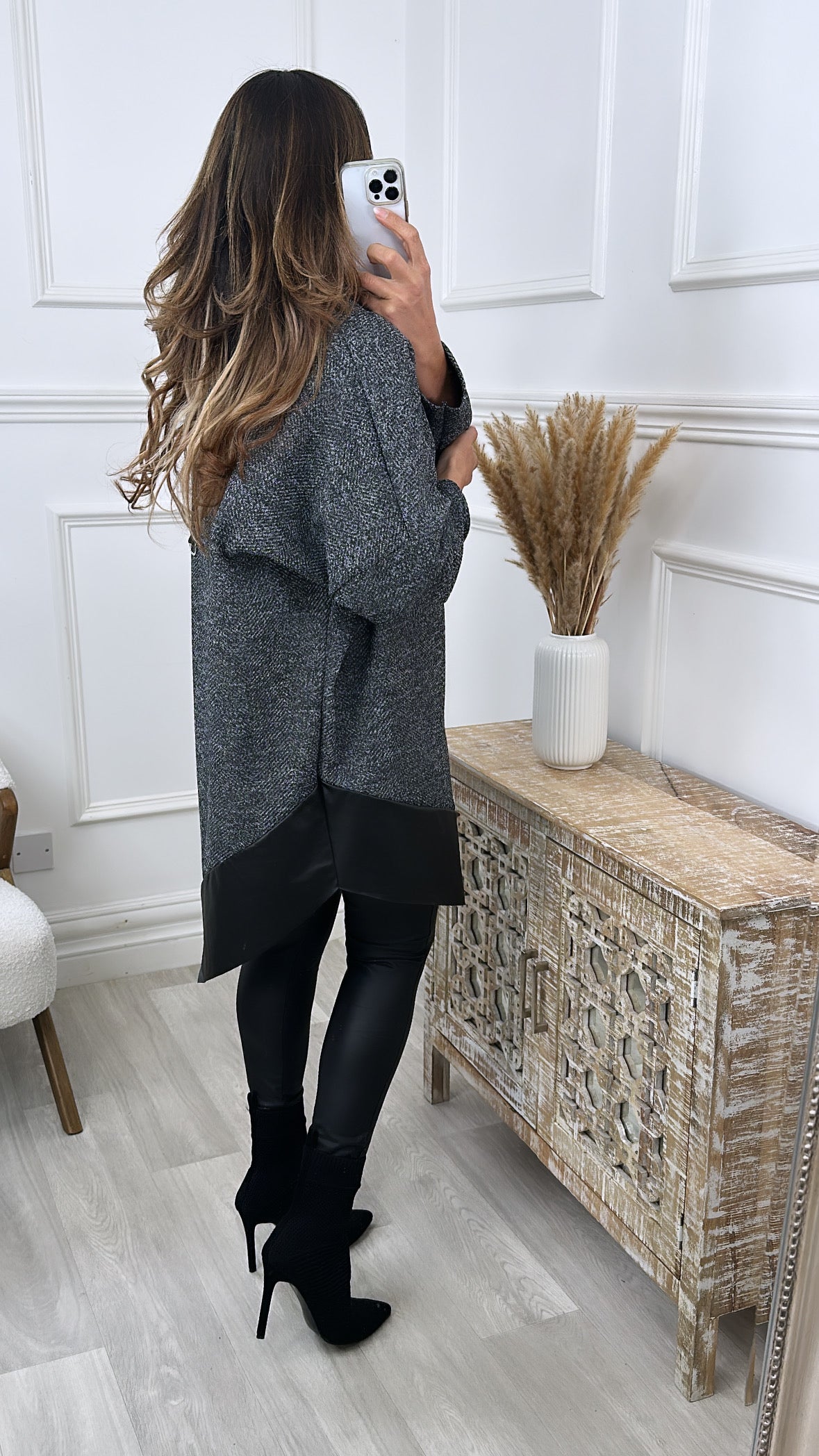 Keavy Black Patterned Tunic